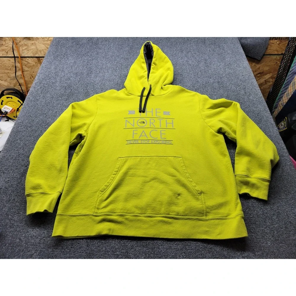 The North Face Mens XXL Yellow Never Stop Exploring Pullover Hoodie FA14 SMU